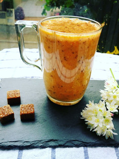 Una foto de Batido laxante de semillas de linaza y chía