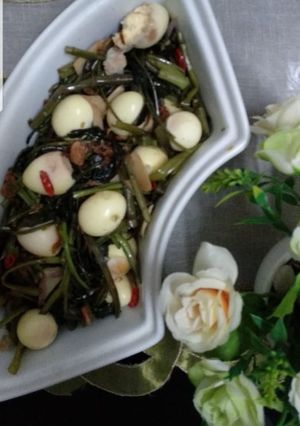 Foto resep Tumis KTP (kangkung telur puyuh)