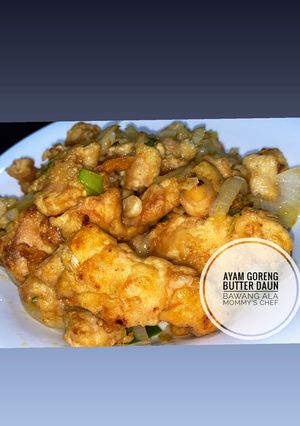 Foto resep Ayam goreng butter daun bawang ala mommy’s chef