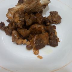 Mutton Fried with garlic A picture of Mutton Fried with garlic.