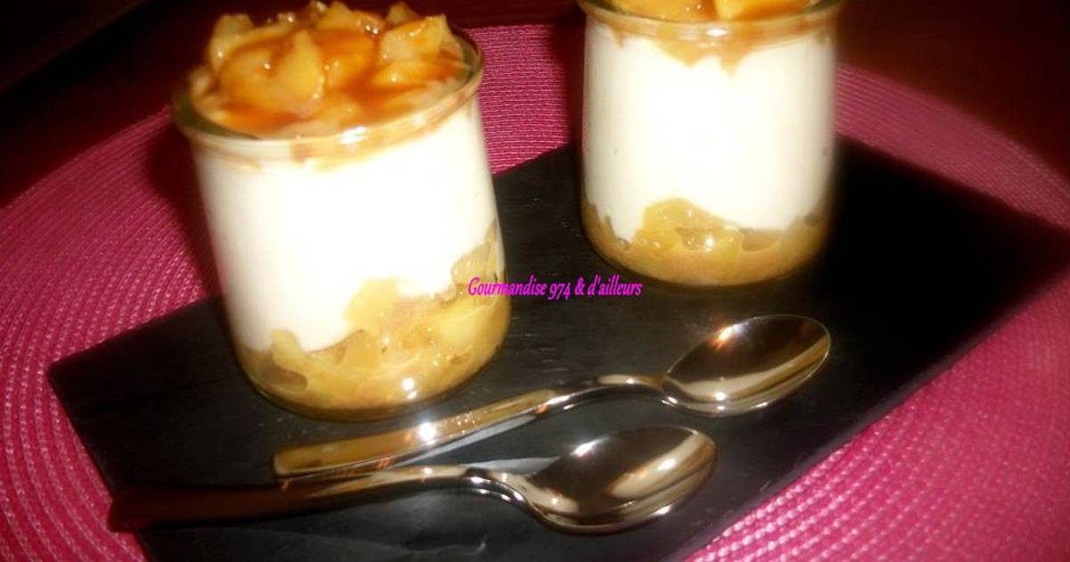 Verrine Pomme Caramel Beurre Salé Palet Breton cookpad.com