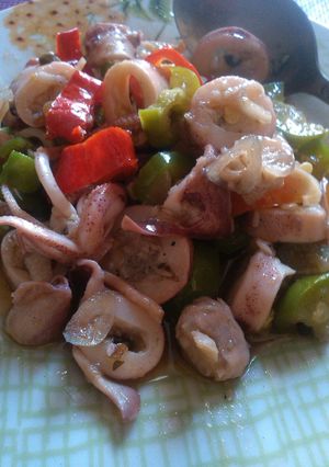 Foto resep Tumis asin cumi pedas simple