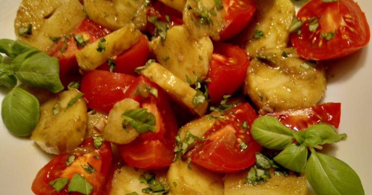 Tomaten-Kartoffelsalat mit Pesto-Dressing Rezept von ChrisTine - Cookpad