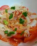 Salad dầu giấm trộn tép khô