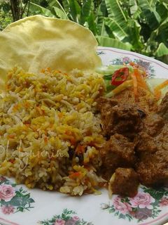 Gambar Nasi beriani kari kambing