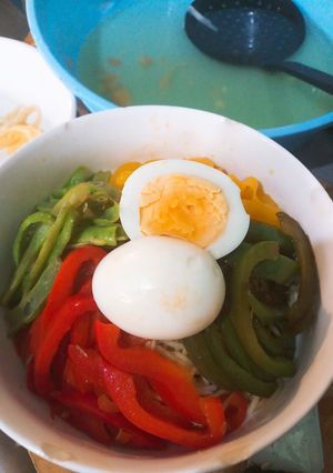 Hình của món Mì trứng xào củ quả.