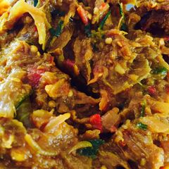 A picture of Baingan Bhartha (Oven roasted).
