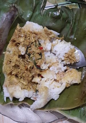 Foto resep Nasi bakar ayam suwir