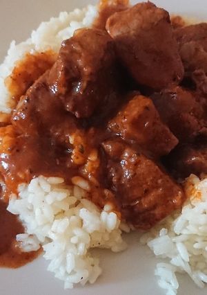 Una foto de Carne de ternera guisada al vino
