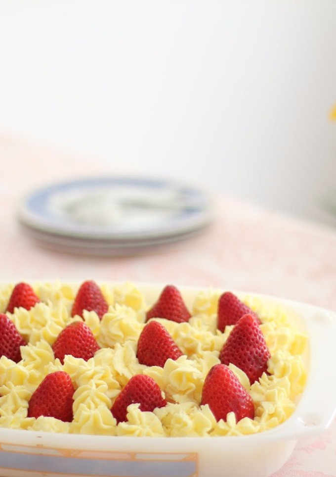 Una foto de Pastel de Fresas