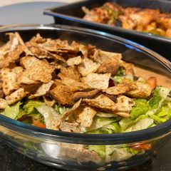A picture of Fattoush - Lebanese salad.
