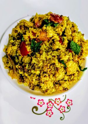 A picture of Sprouted Moong Daal Rice.