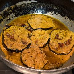 A picture of Doi Begun (Eggplant cooked in curd gravy).
