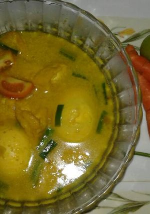 Foto resep Sayur tahu + telur 🐣bumbu kuning🍲