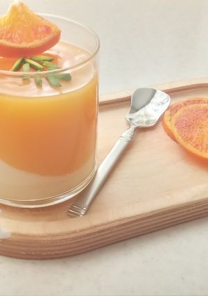 عکسی از دستور محلبی دو رنگ پرتقالی