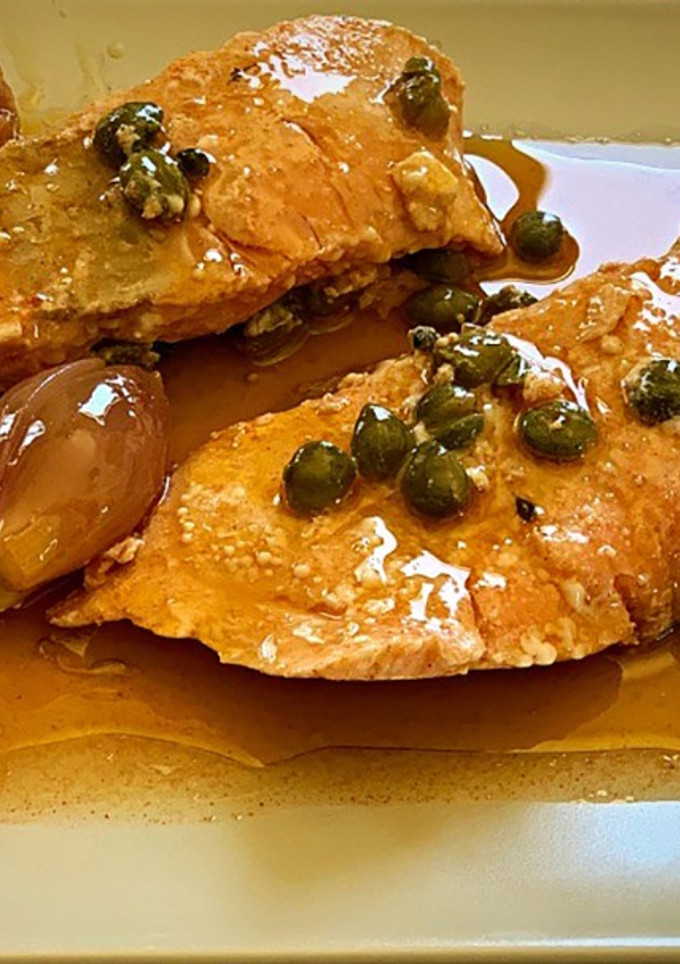 Una foto de Salmón en escabeche