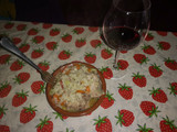 Conejo con arroz y verduras