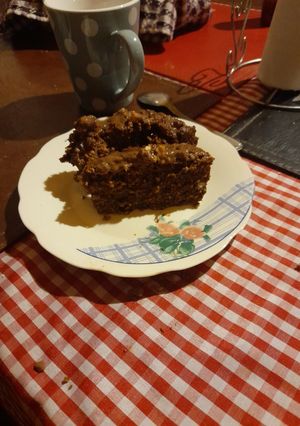 Una foto de Bundt de doble chocolate