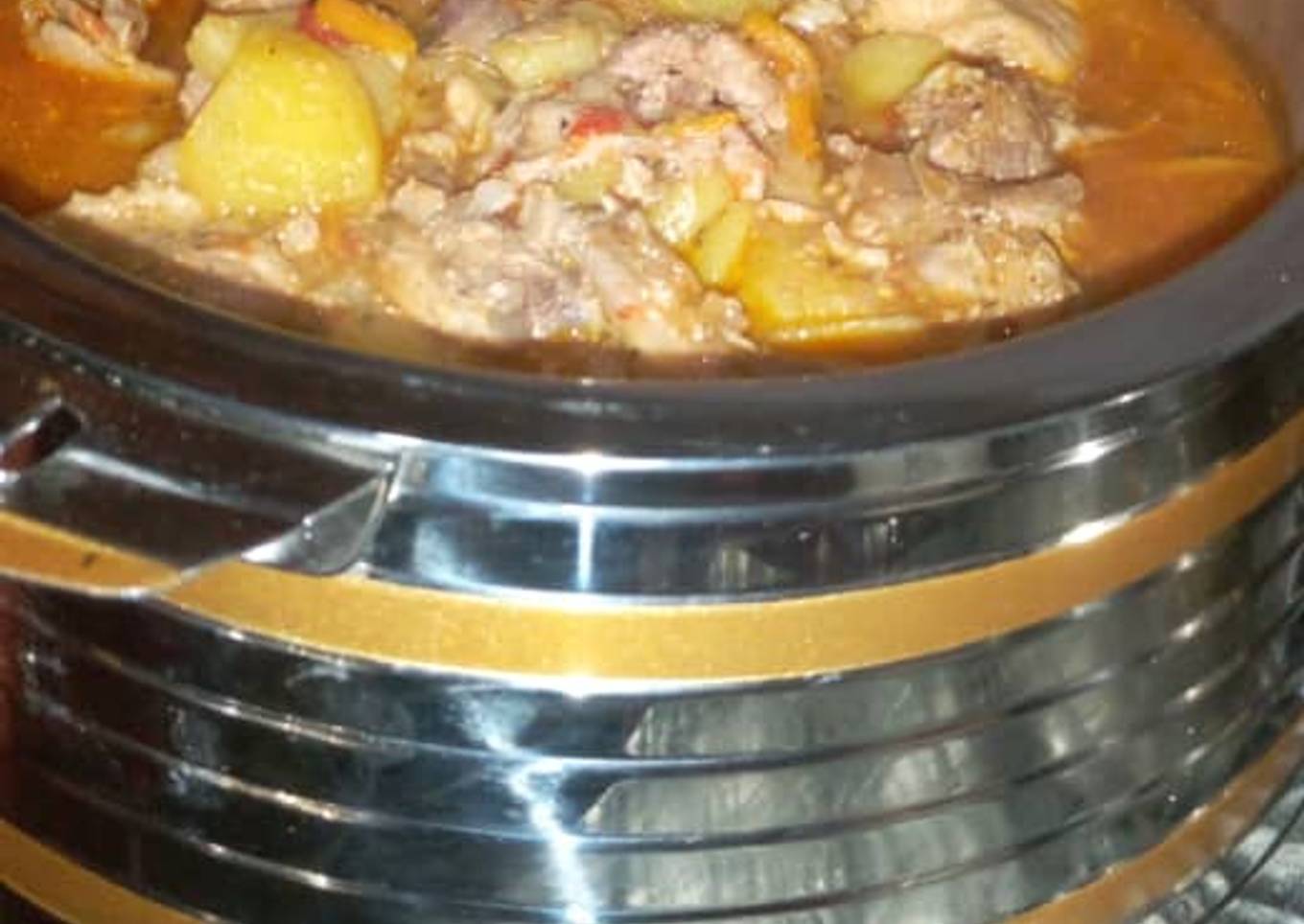 Chicken n potatoes pepper soup