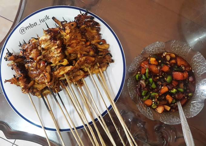 Sate jamur tiram & sambal kecap