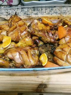 Una foto de Pollo estilo naranjito
