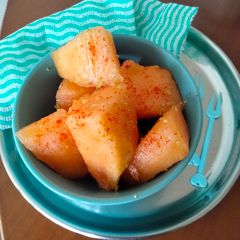 A picture of Melon bites.