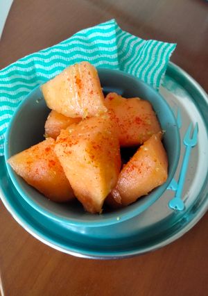 A picture of Melon bites.