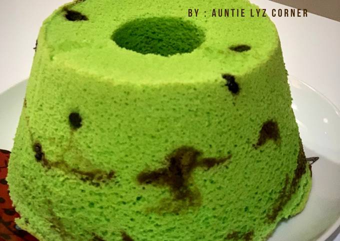 Bolu chiffon Pandan Mocca (anti gagal)