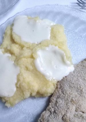 Una foto de Polenta con queso🧀