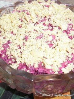 Фото Салат "Бурякове чудо крабовими паличками".