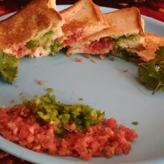 A picture of Rainbow grilled sandwich.