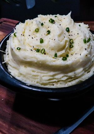 Una foto de Puré de papas cremoso