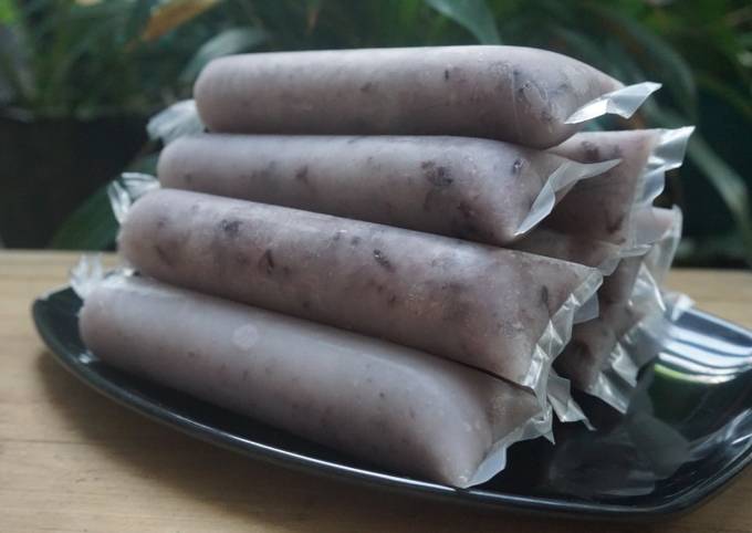 Resep: Es lilin ketan hitam Gampang