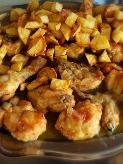 Una foto de Pollo al appletiser (o trina de manzana con gas)