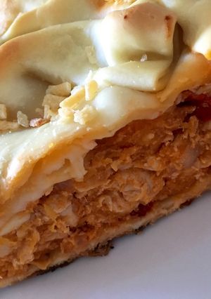 Una foto de Tarta de pollo y calabaza