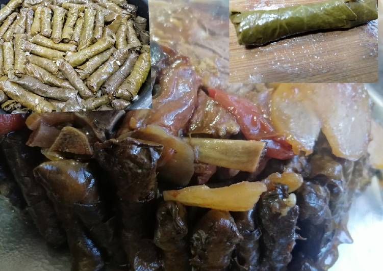 ورق عنب بدبس الرمان والليمون