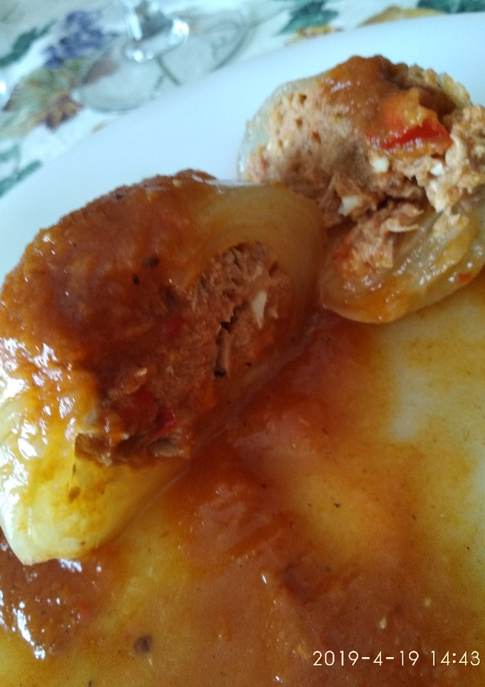 Una foto de Cebollas rellenas