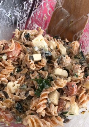 Una foto de Ensalada de pasta de lentejas