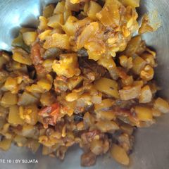 A picture of Lauki curry (bottle gourd curry).