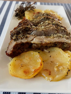 Una foto de Secreto de cerdo al horno con patatas