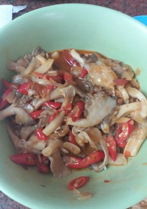 Foto resep Tumis jamur tiram pedas