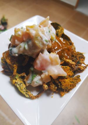Una foto de Espinacas pakora- Pakora spinach