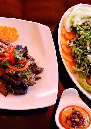 Hình của món Nấm né.