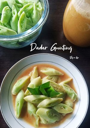 Foto resep 400. Dadar Gunting Kuah Santan Gula Merah