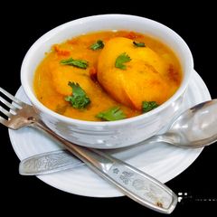 A picture of Leftover Potato Bonda With Samber.