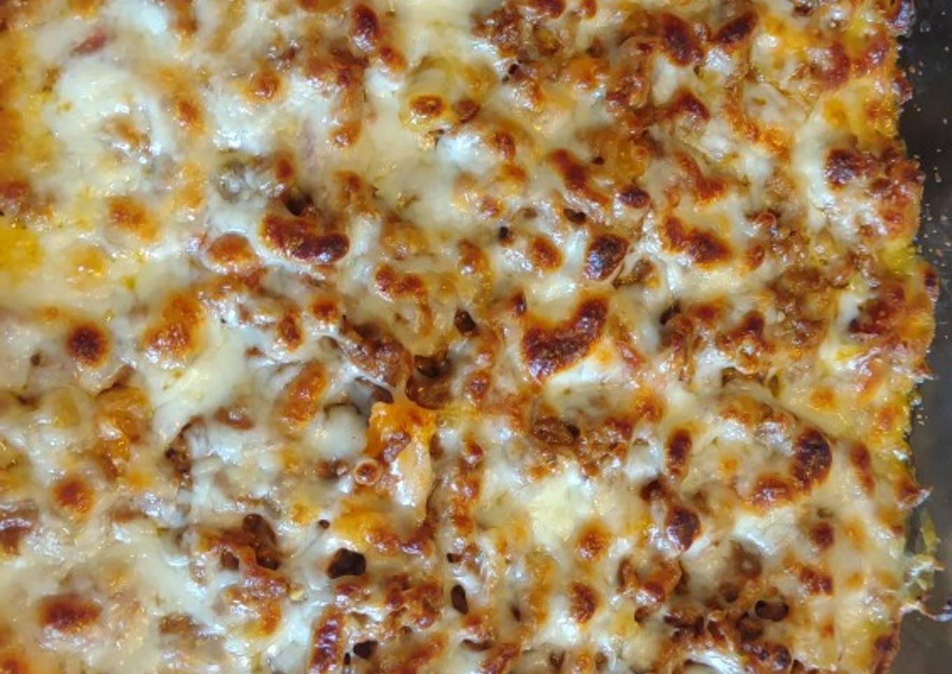 Pastelón de plátano maduro