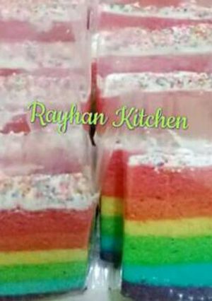 Foto resep Rainbow Cake Slice