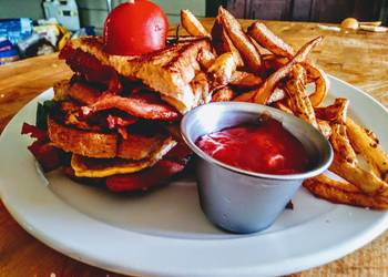 Easy Recipe Pork Belly BLT with Hand Cut Frites Delicious