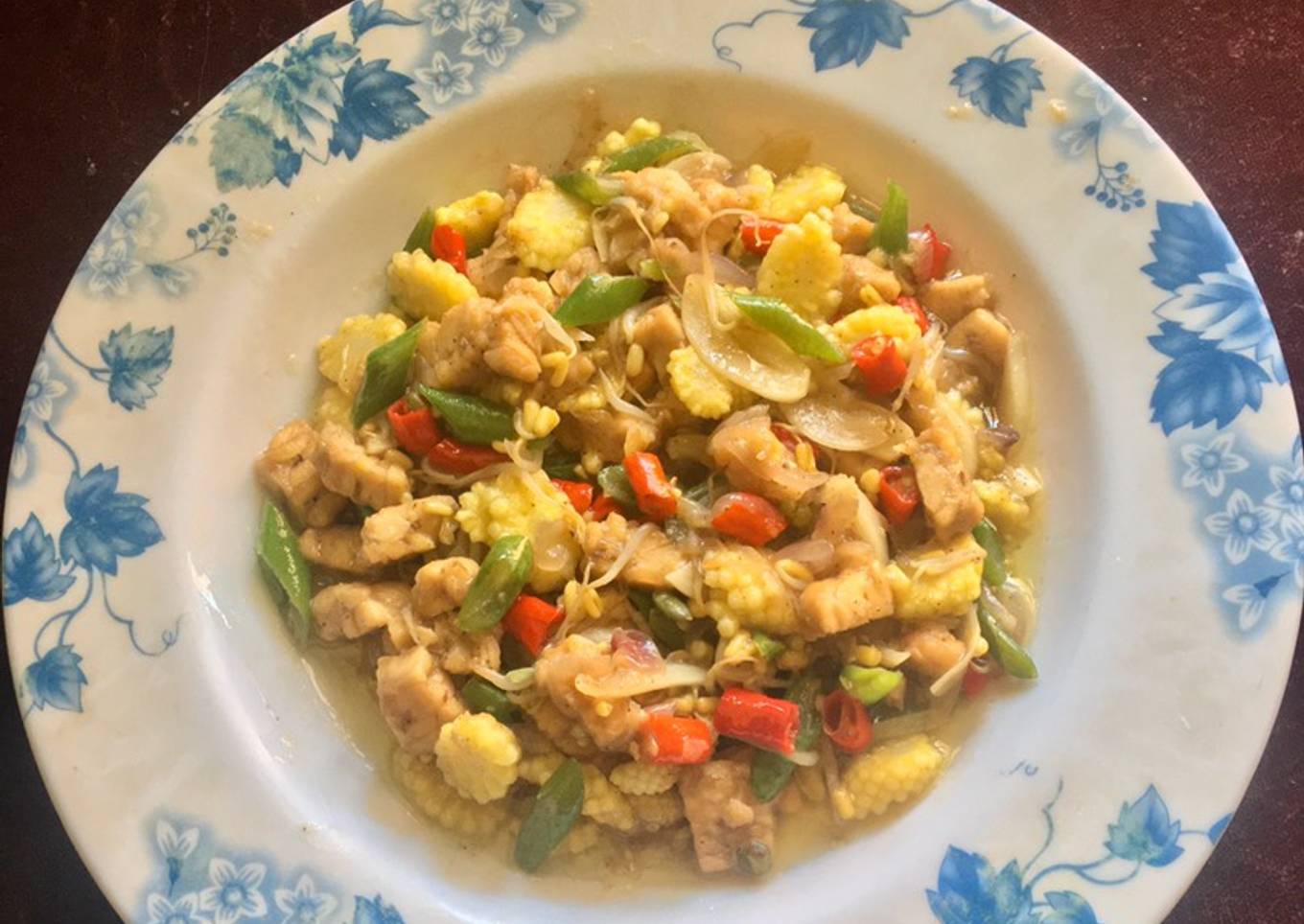 Tumis Tempe Putren Buncis Tauge