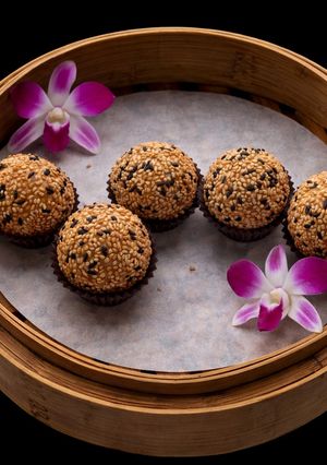 Hình của món SP.0849 - Dimsum: Bánh Nếp Mè Chiên.